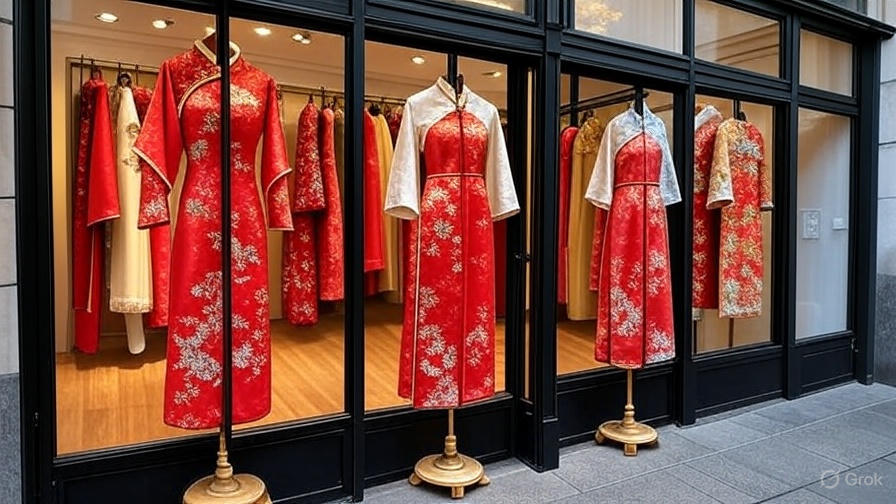 Chinese-inspired dresses